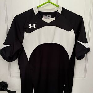 Under Armour Mens Black Soccer Jersey Size Small